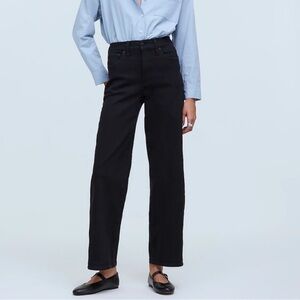 Madewell Petite Perfect Vintage Wide Leg Jeans Black Rinse